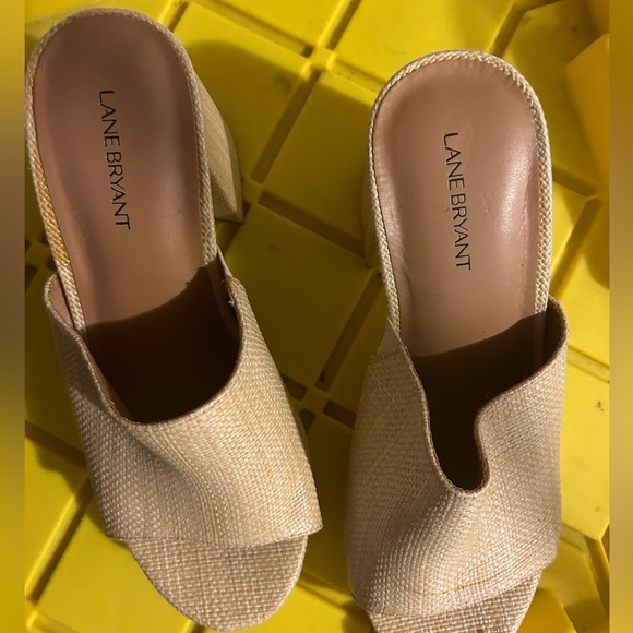 Brand new tan  chunky heels size 9w Lane Bryant brand - Picture 5 of 5